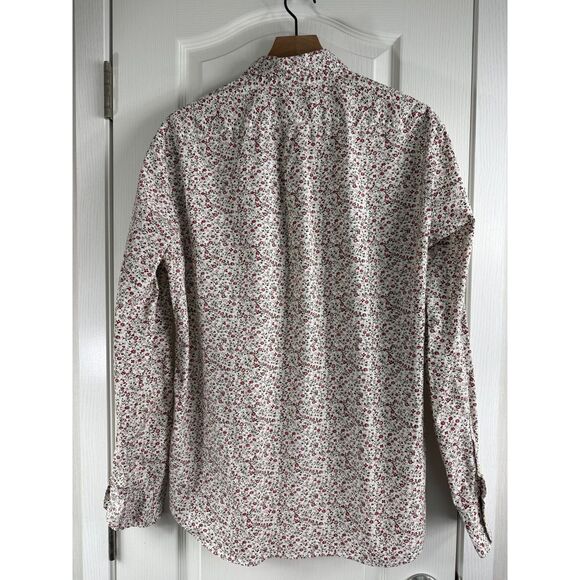 J Crew Men's Slim Button Down Shirt Secret Wash Shirting L/S Floral Print Size L - Picture 2 of 12